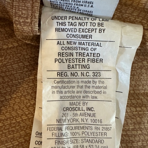 New Croscill Home Two( 2) Floral Pillow Shams Standard Size 27" x 21" - Picture 8 of 9